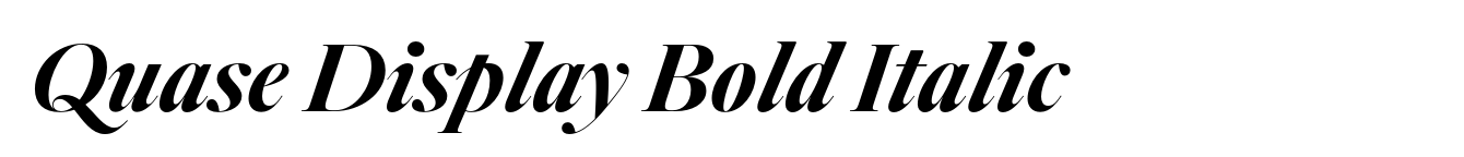 Quase Display Bold Italic